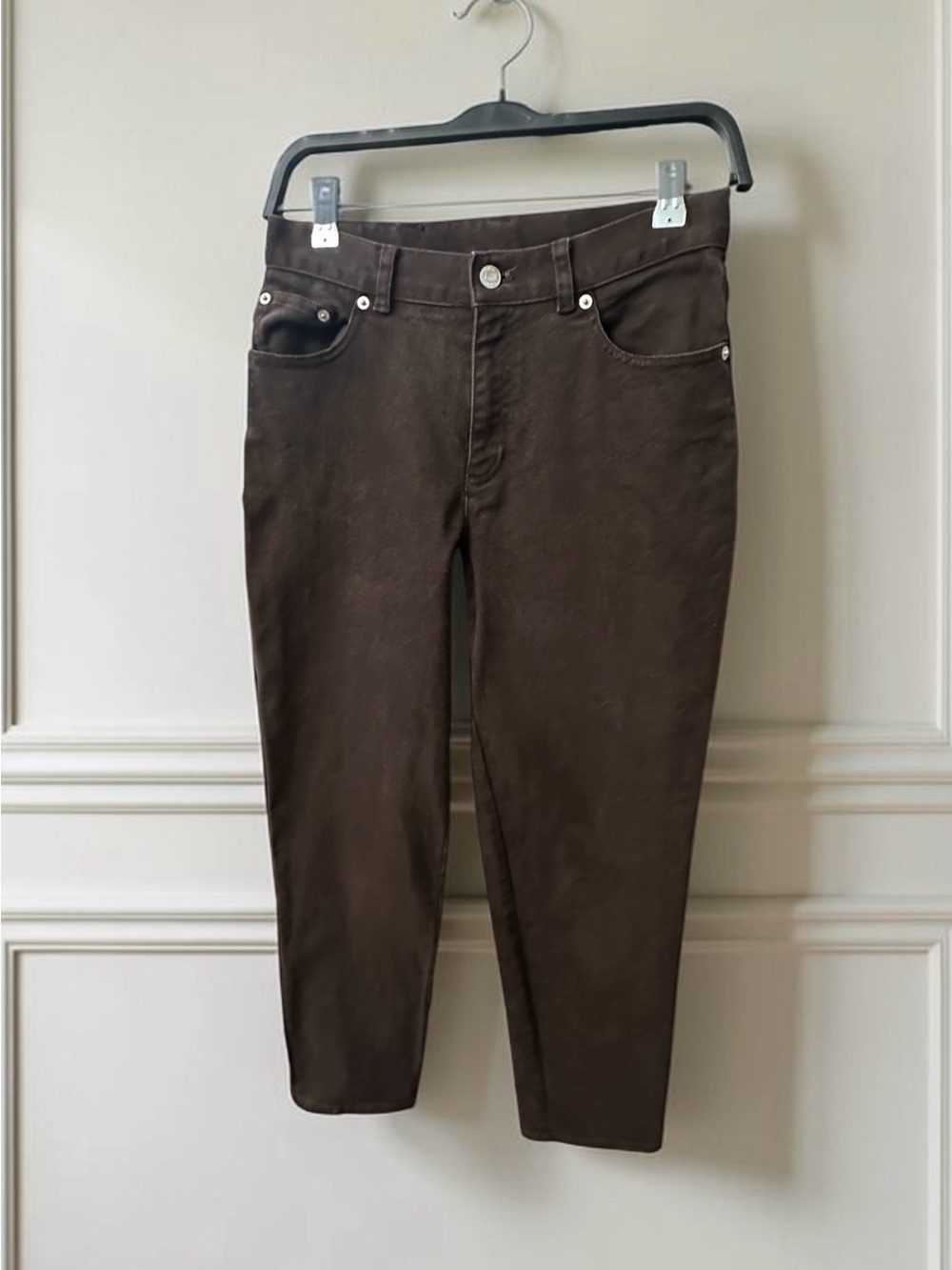 Ralph Lauren Co. Straight Cut Jeans. Chocolate Brown. Size: 6 petite